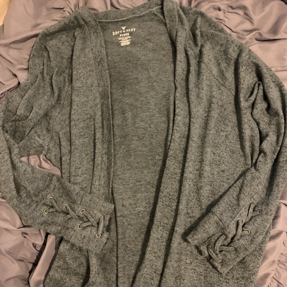Soft and sexy plush AE cardigan